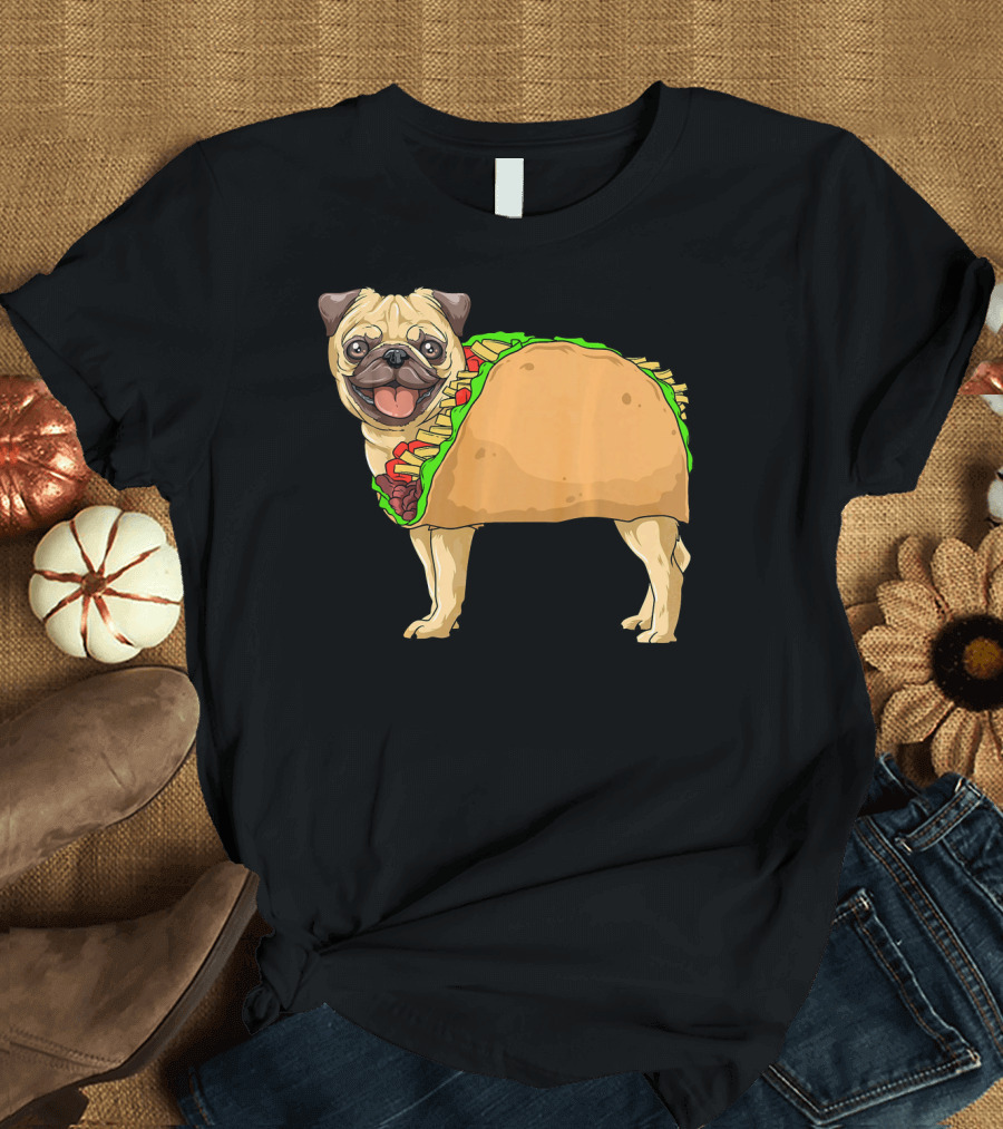 Taco Pug Mexican Burrito Pug T-Shirt