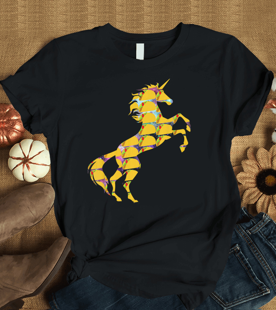 Unicorn Galaxy Space Tacos T-Shirt