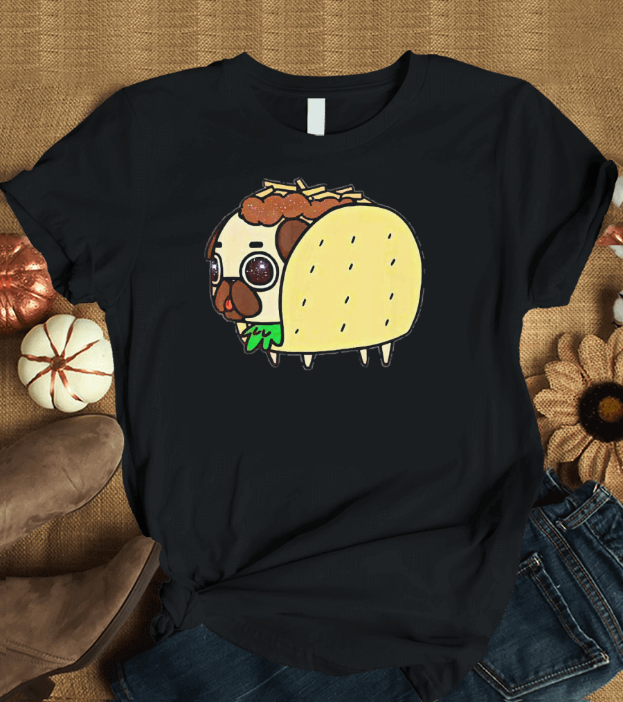Funny Pug Taco Fusion with Toppings T-Shirt