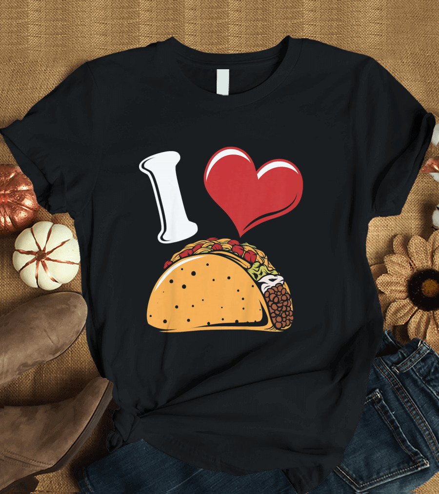 Kids Funny I Heart Tacos Love T-Shirt