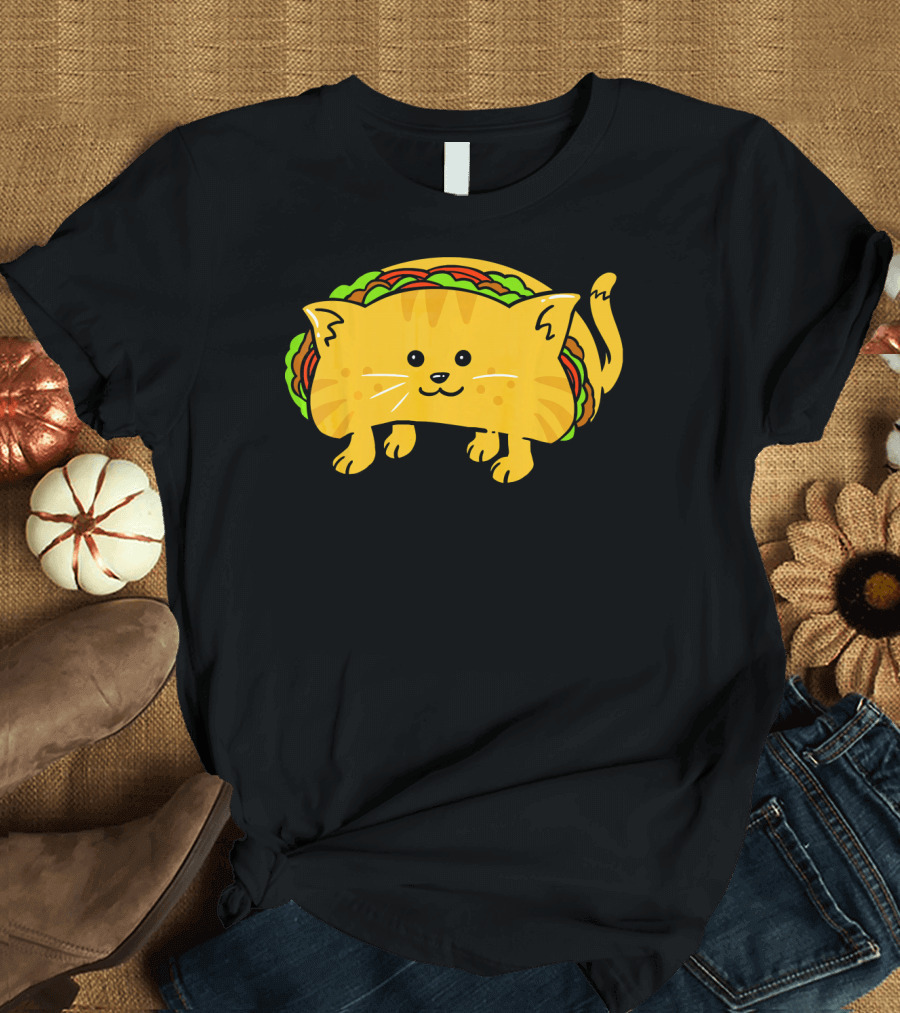 Cat Taco Roll Cute Animal Mashup T-Shirt