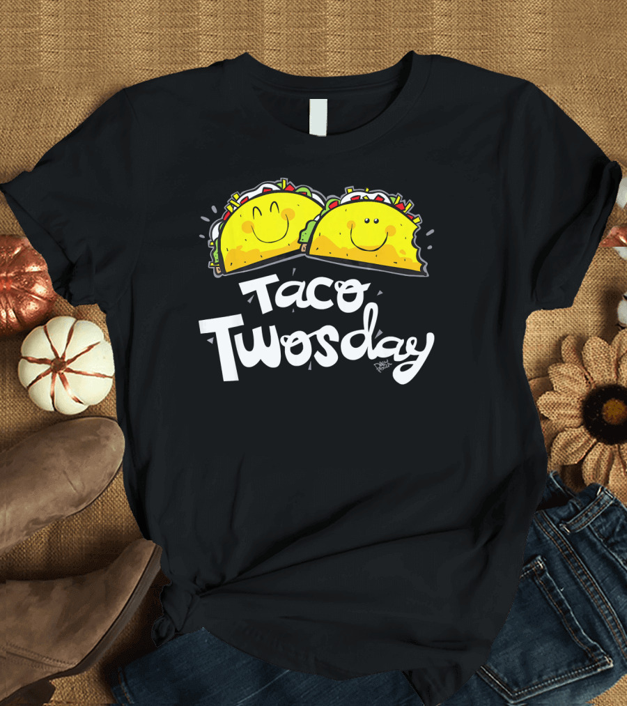 Taco Twosday Smiling Tacos Fun T-Shirt