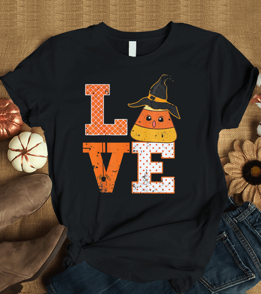 Love Candy Corn Cute Halloween Hat T-Shirt