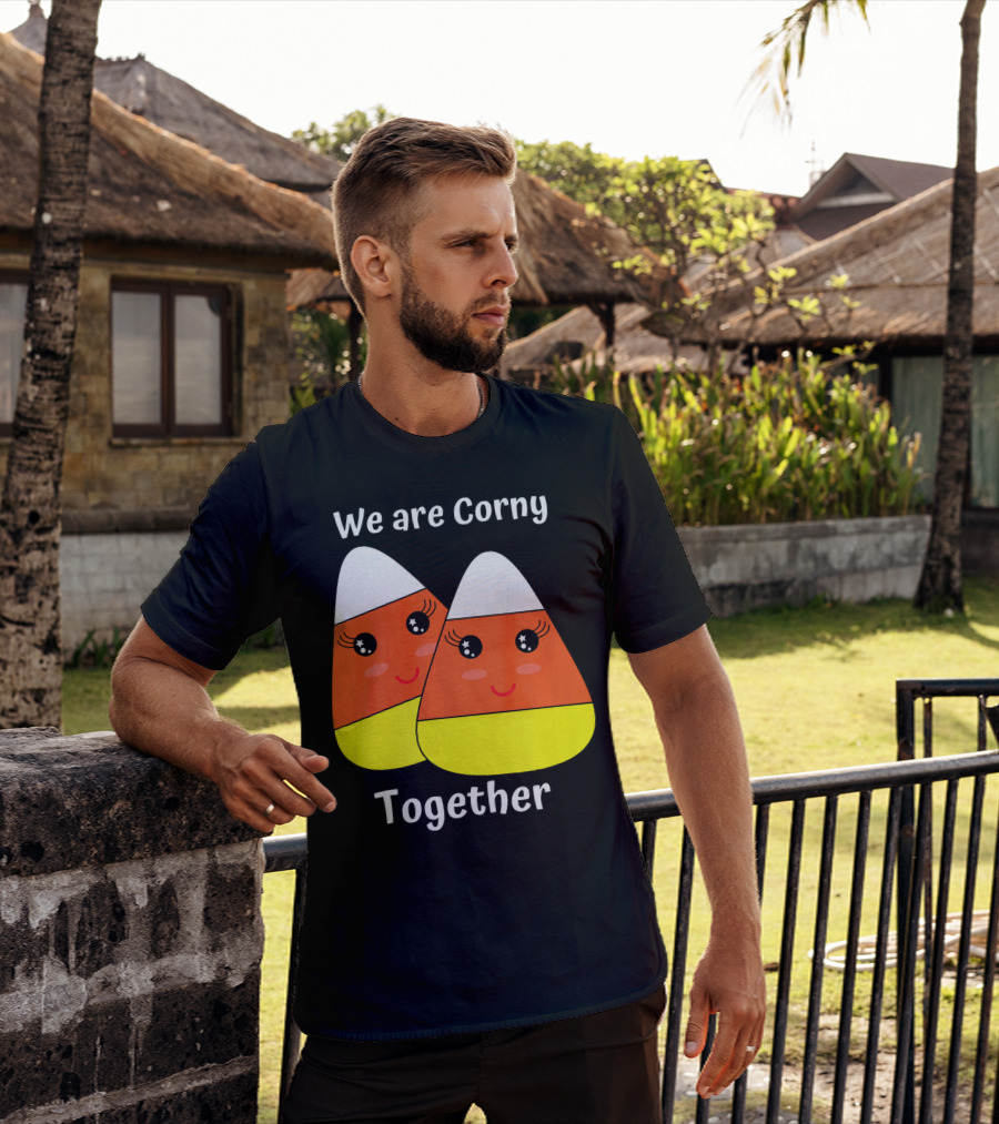 We Are Corny Together Cute Candy Corn Faces T-Shirt