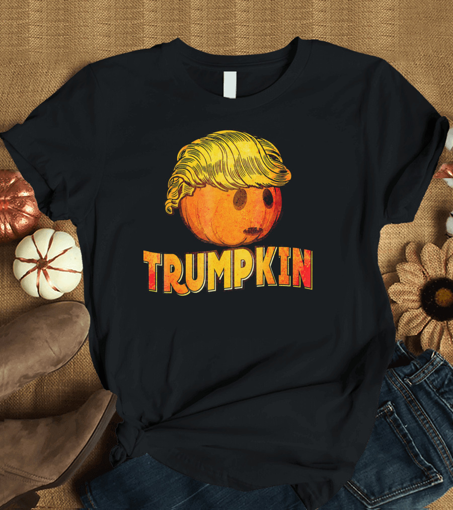Scary Halloween Trumpkin Pumpkin Head T-Shirt