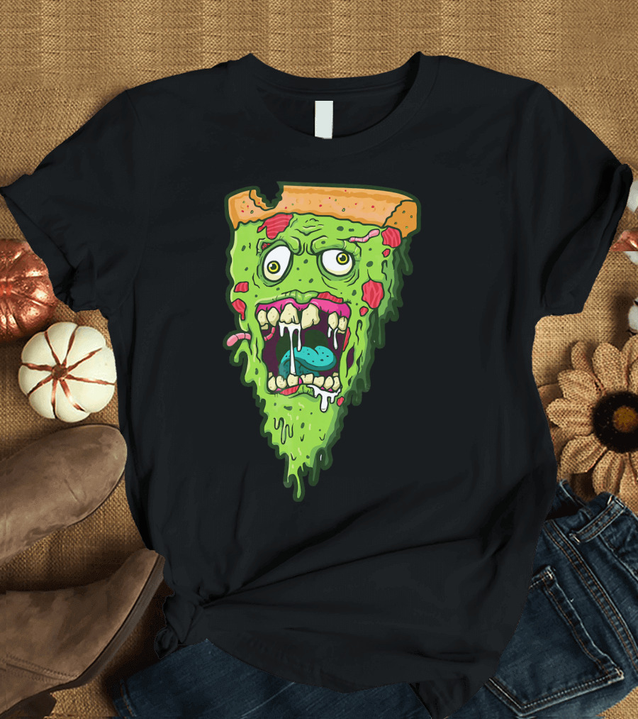 Pizza Zombie Monster Slice Fun T-Shirt