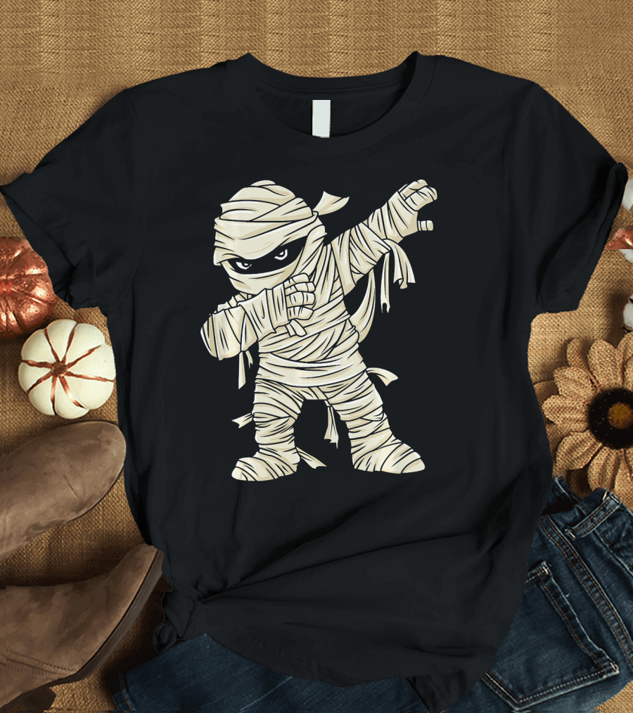 Dabbing Mummy Costume Dance Halloween Humor T-Shirt