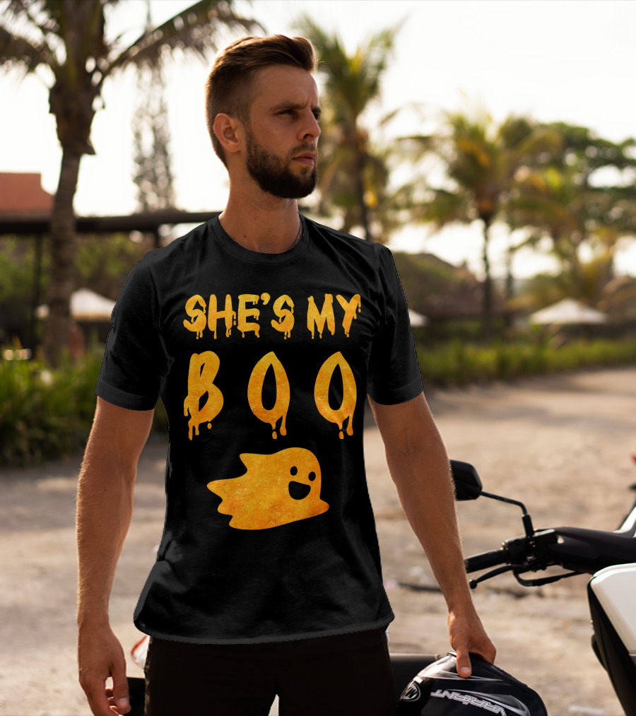 She's My Boo Funny Couples Halloween Costume T-Shirt