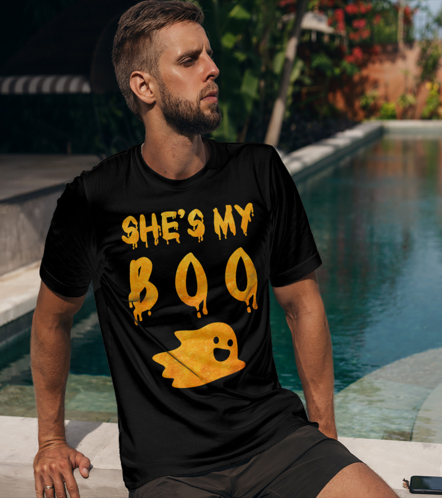 She's My Boo Funny Couples Halloween Costume T-Shirt