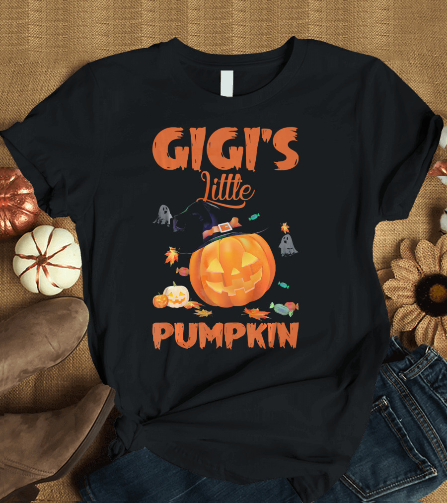 Gigi's Little Pumpkin Halloween Ghosts Candy Jack-O'-Lantern T-Shirt