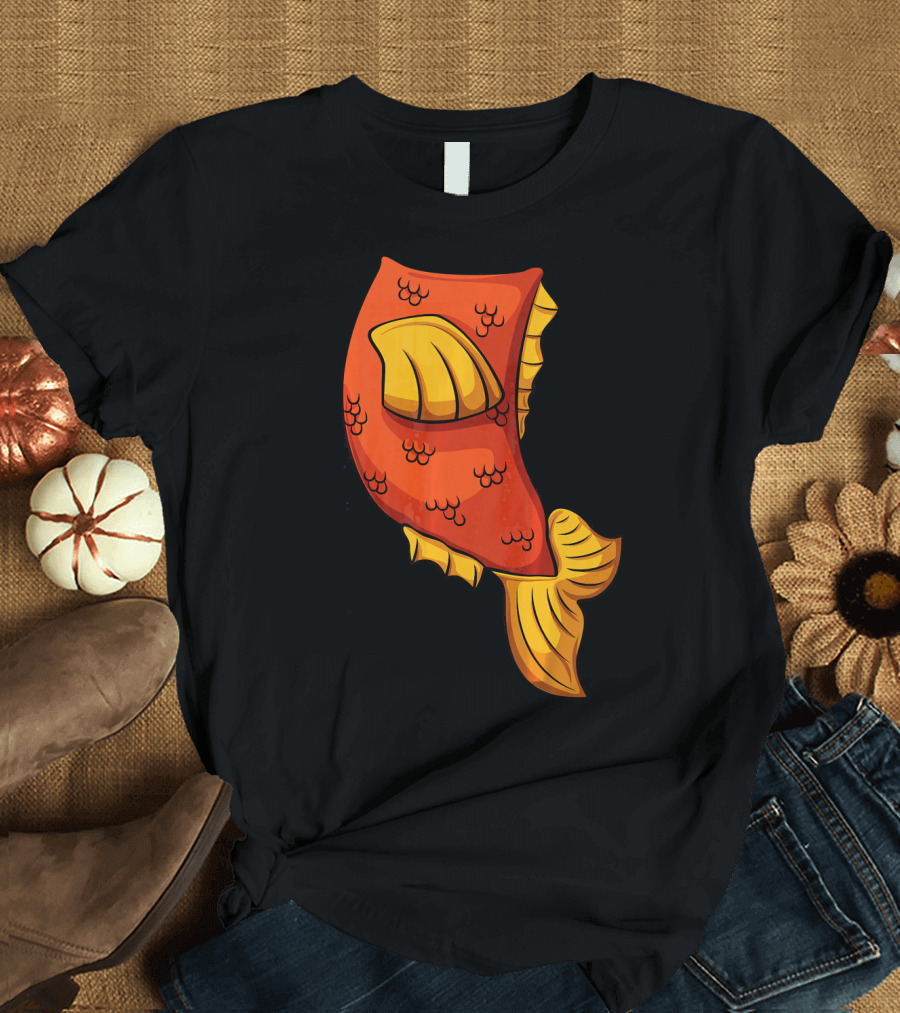 Fish Costume for Halloween Goldfish Tail T-Shirt