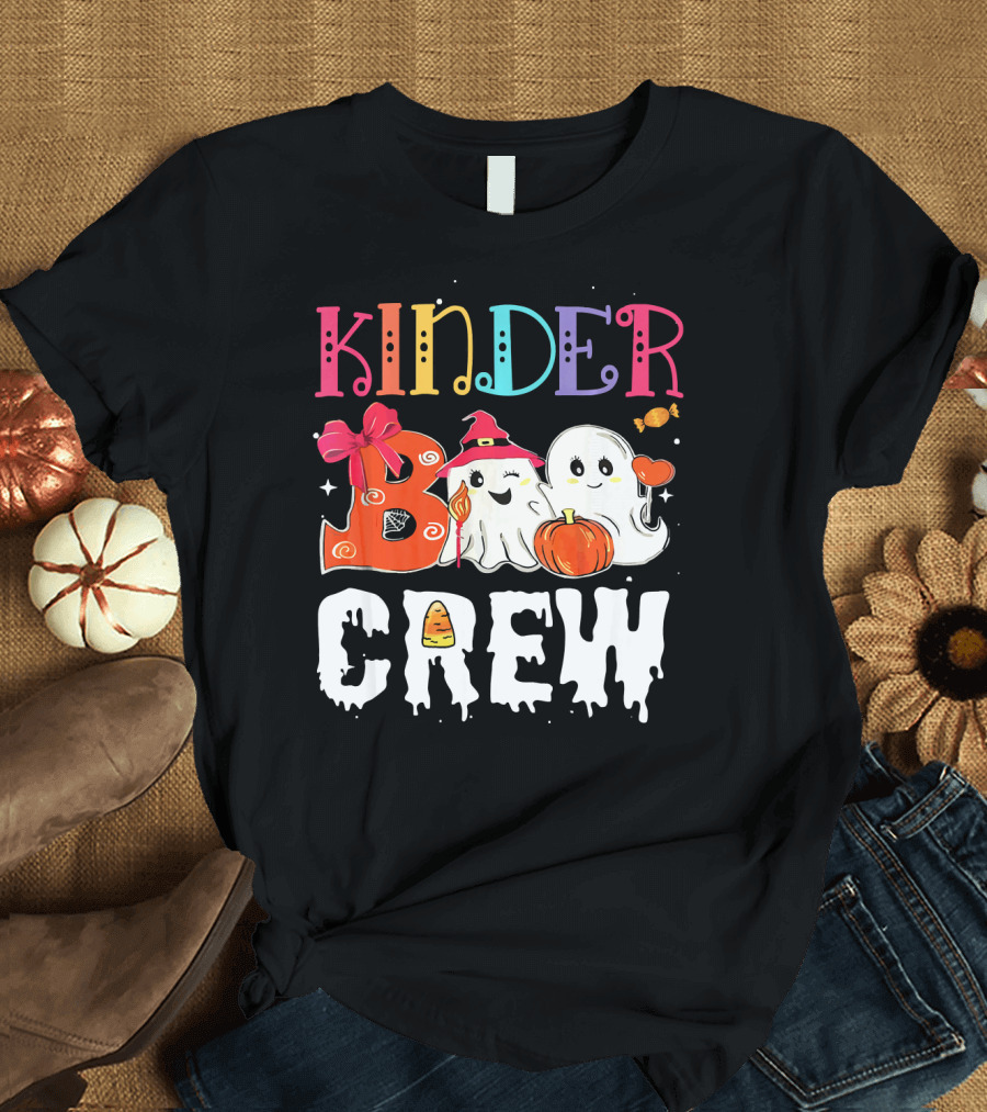 Kinder Boo Crew Halloween Ghosts Candy Pumpkin T-Shirt