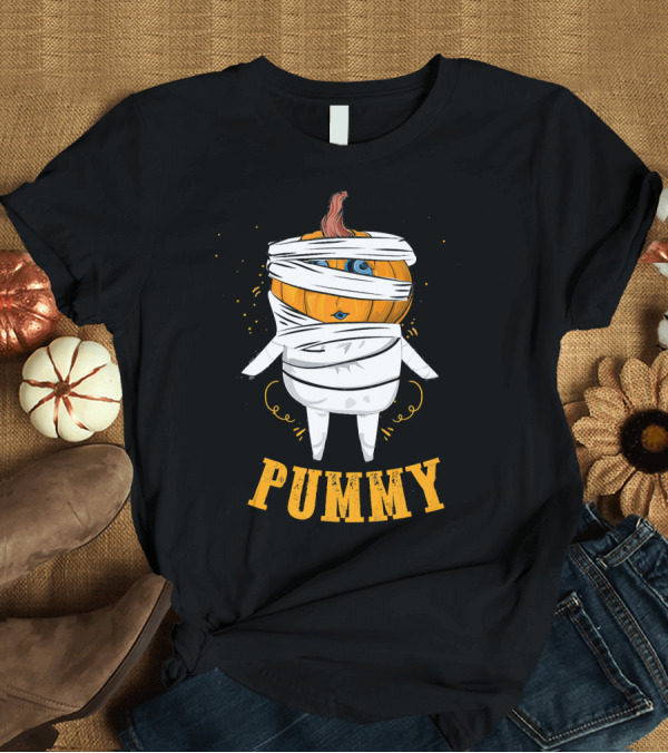 T-Shirt: Funny Mummy Pumpkin Pummy T-Shirt Funny Mummy Pumpkin Pummy T-Shirt