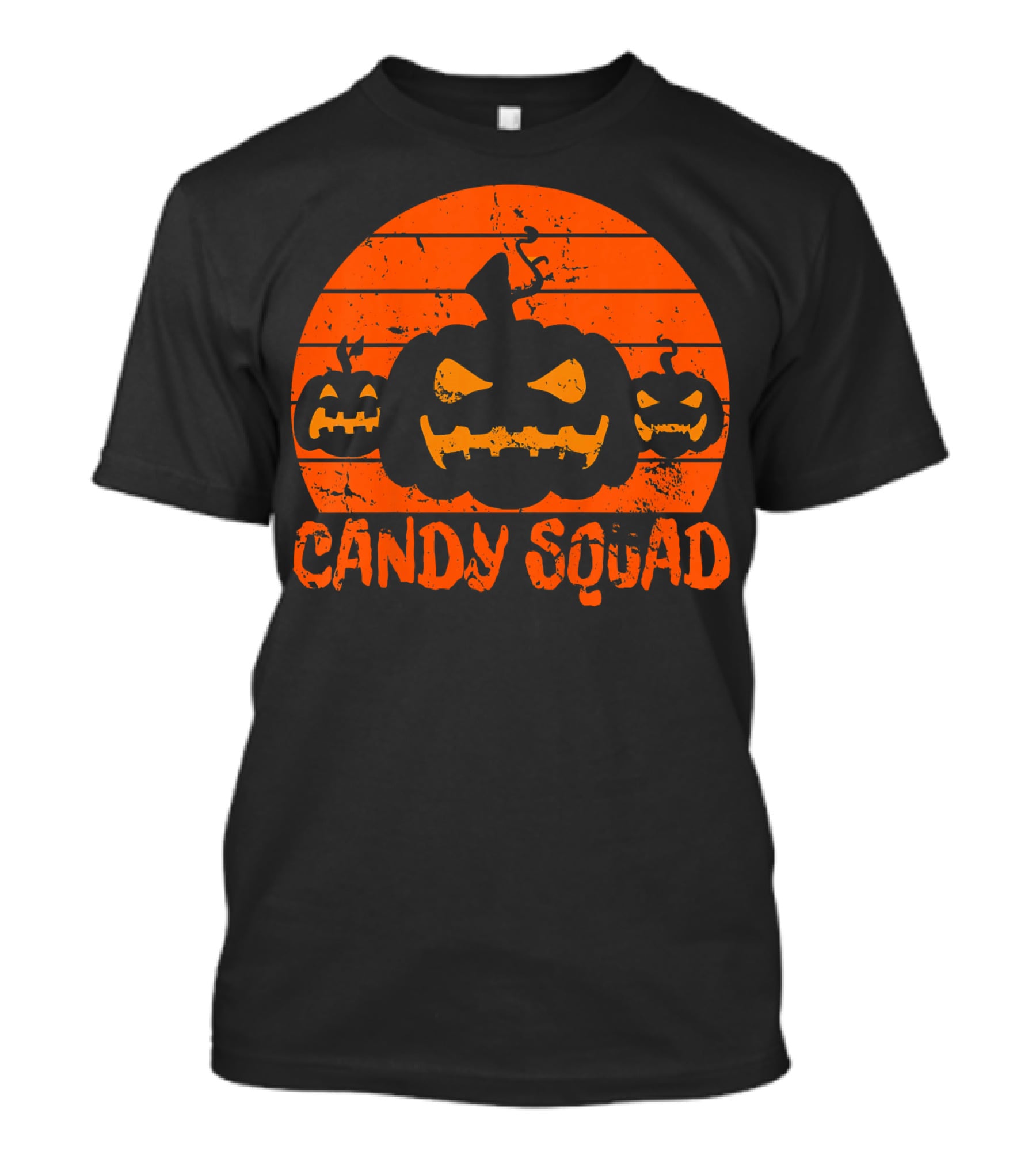 Candy Squad Scary Pumpkin Trick Halloween T-Shirt