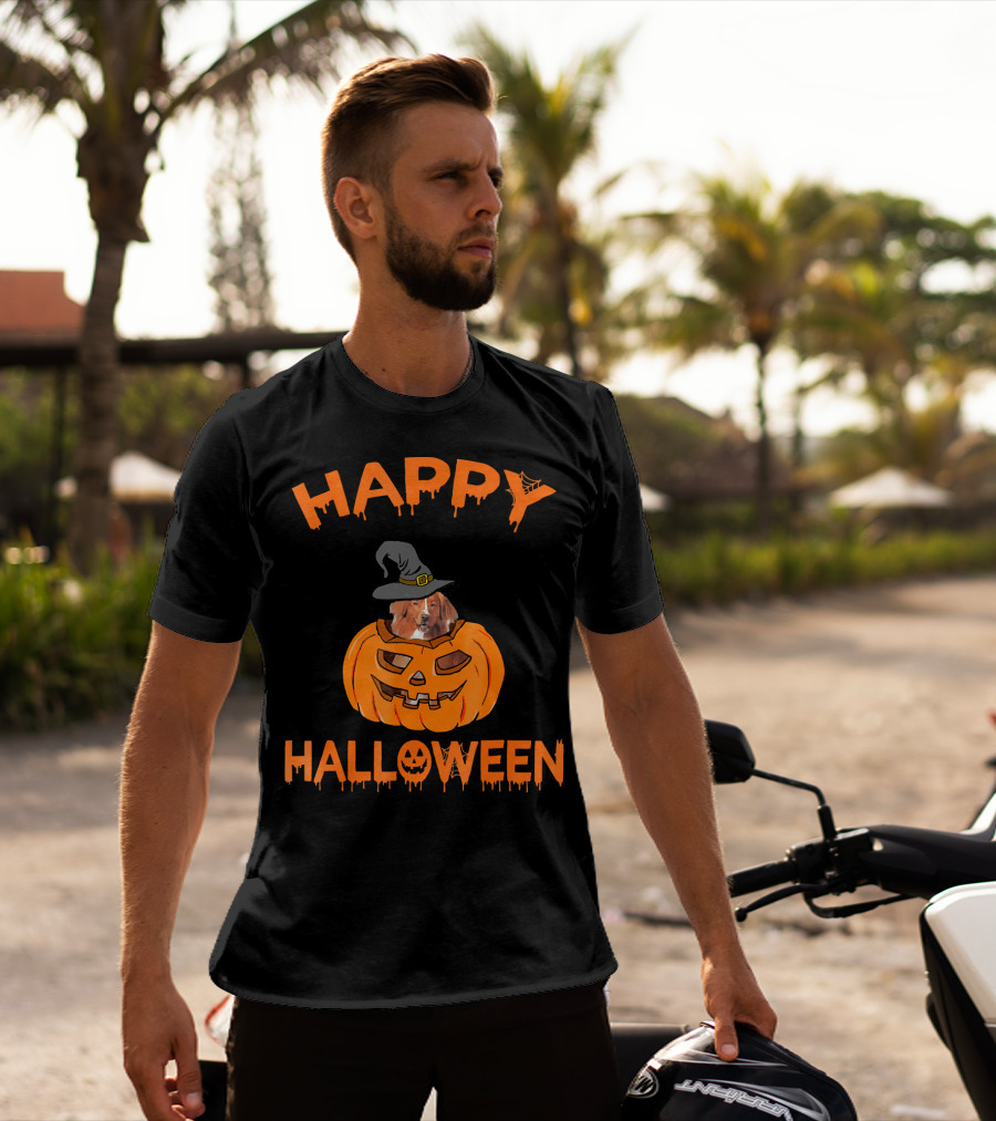 Happy Halloween Nova Scotia Duck Tolling Retriever Pumpkin T-Shirt