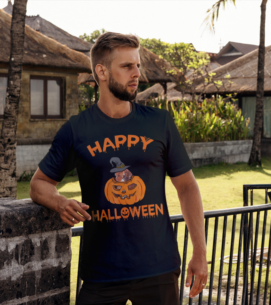 Happy Halloween Nova Scotia Duck Tolling Retriever Pumpkin T-Shirt