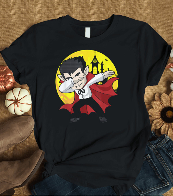 T-Shirt: Vampire Dabbing Halloween Costume Dab Moon Castle T-Shirt Vampire Dabbing Halloween Costume Dab Moon Castle T-Shirt
