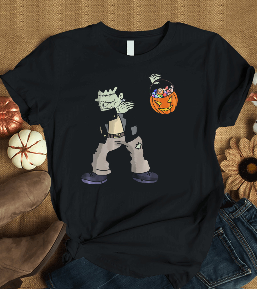 Happy Daboween Frankenstein Dab Candy Bucket T-Shirt