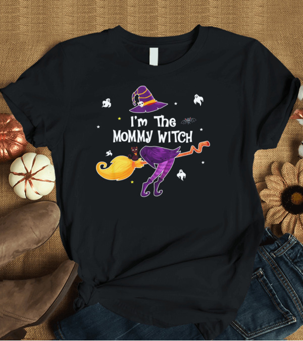 T-Shirt: I'm The Mommy Witch with Purple Hat and Ghosts Halloween T-Shirt I'm The Mommy Witch with Purple Hat and Ghosts Halloween T-Shirt