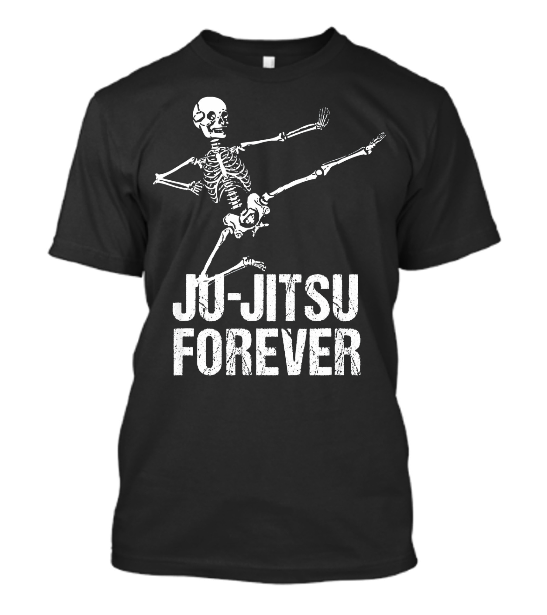 Ju Jitsu Forever Kicking Skeleton Moves T-Shirt