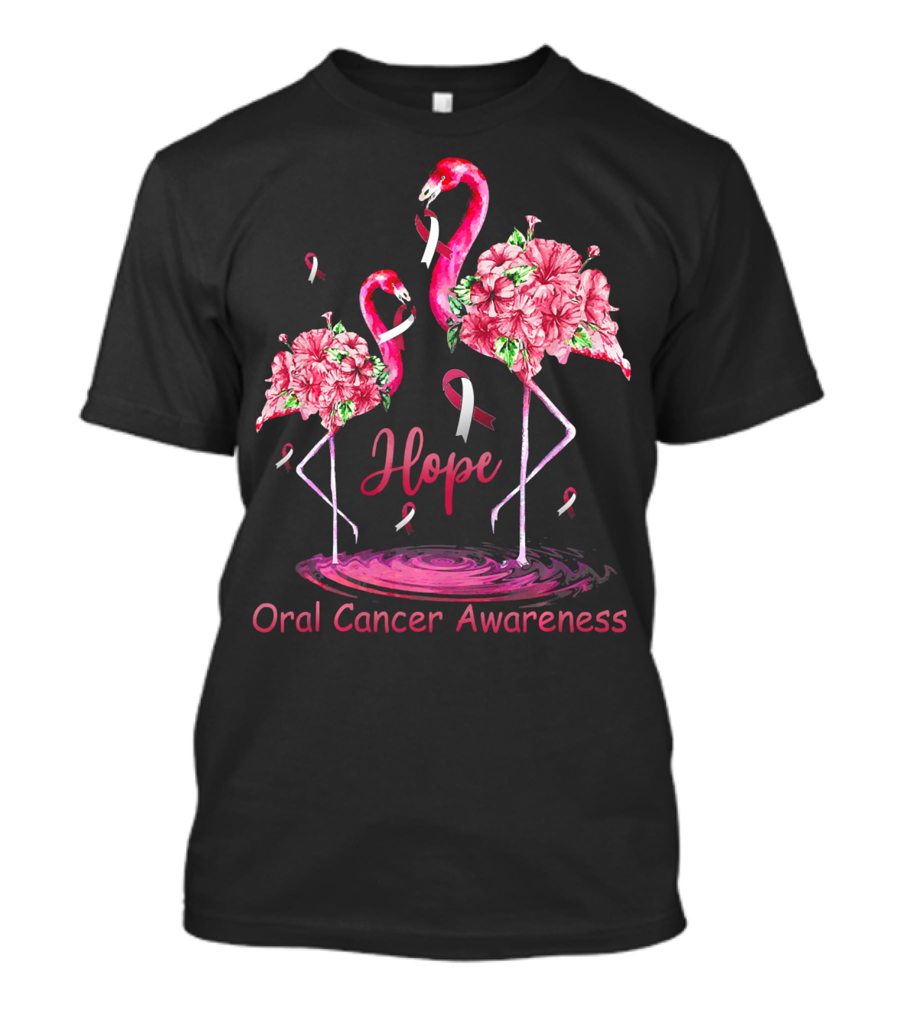 Hope Oral Cancer Awareness Flamingos T-Shirt