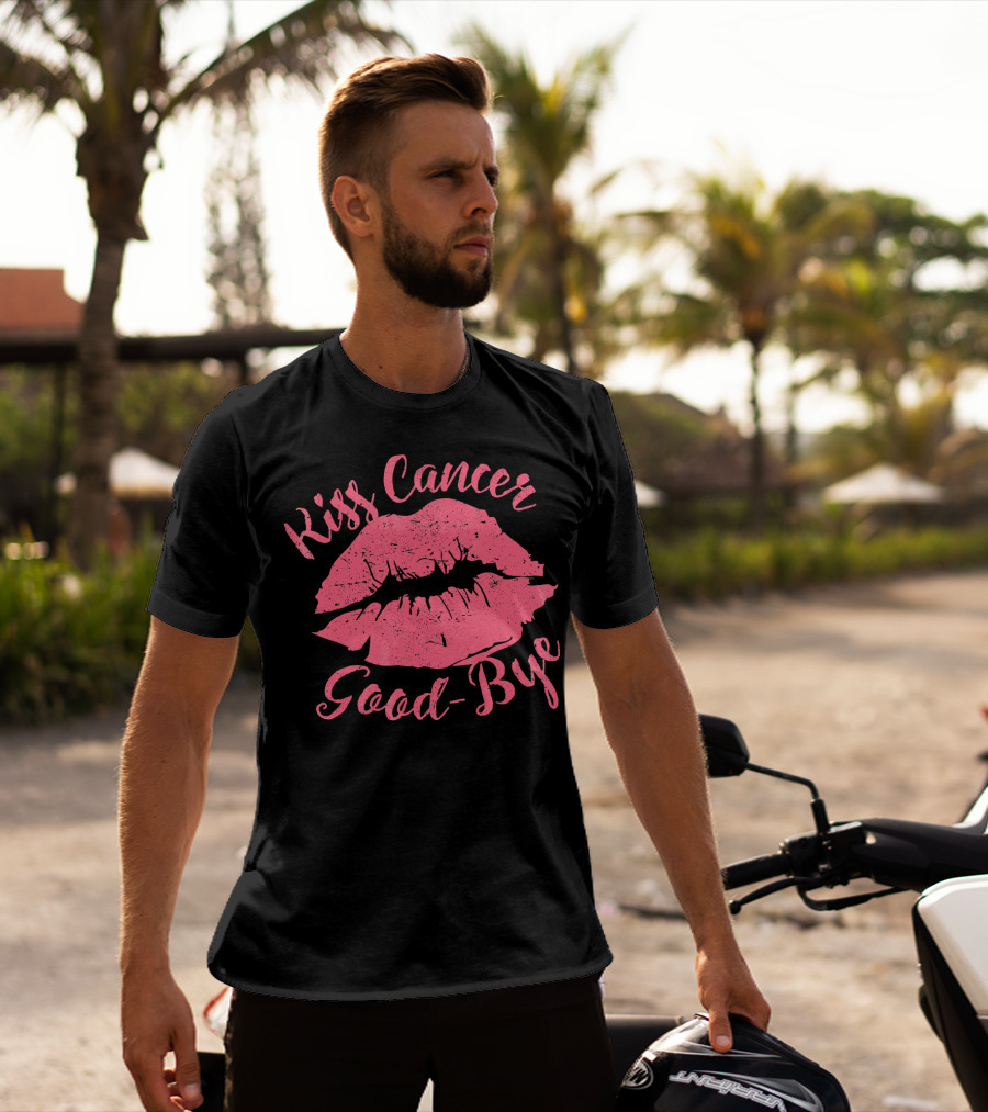Kiss Cancer Goodbye Good-Bye Breast Cancer Awareness T-Shirt