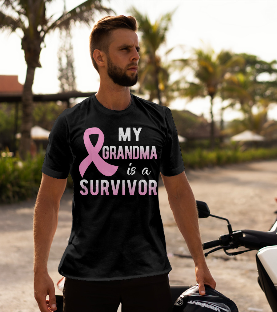 My Grandma Is A Survivor Pink T-Shirt