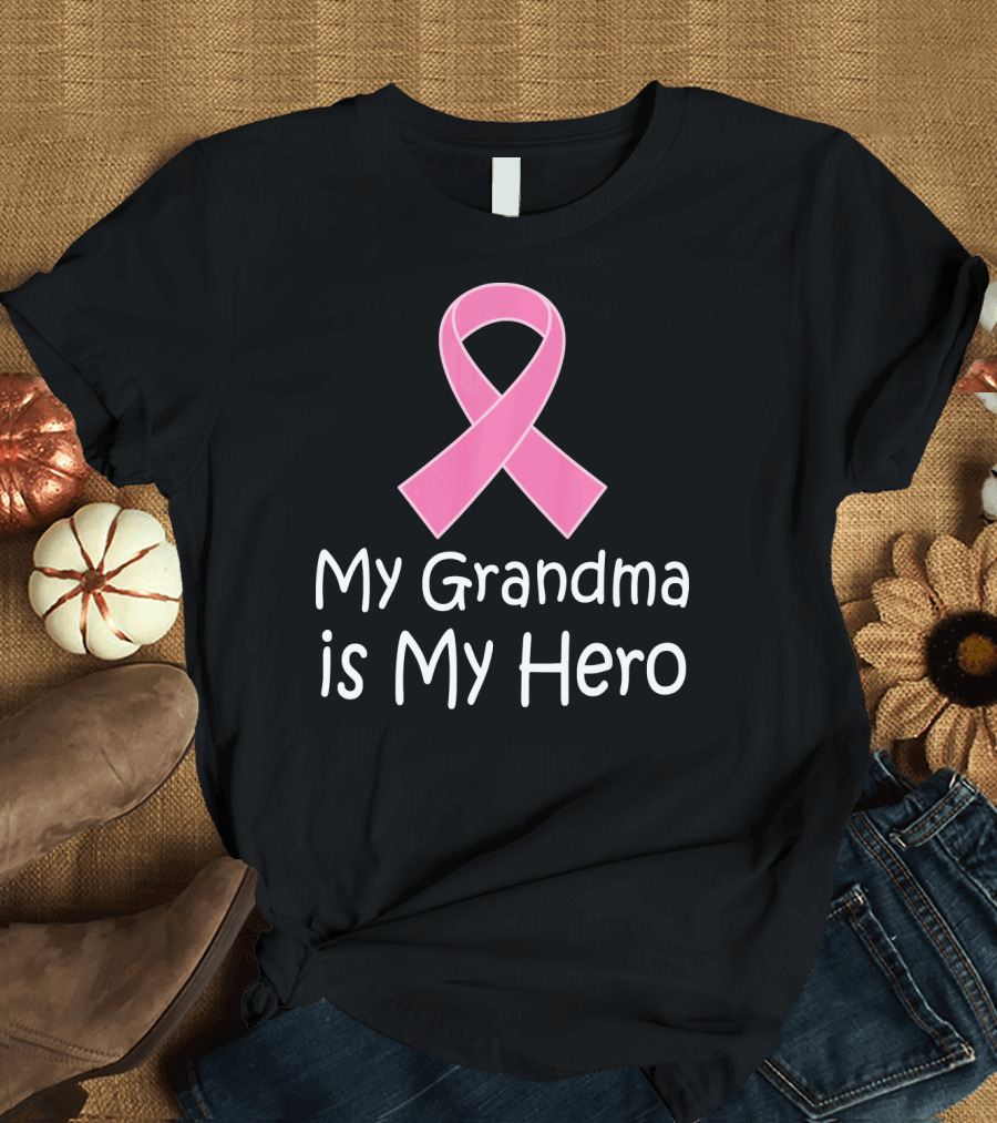 My Grandma is My Hero Breast Cancer Awareness T-Shirt