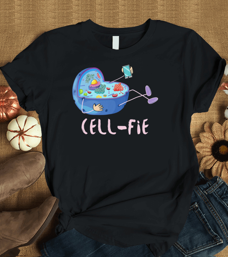 Cell Fie Funny Science Biology Teacher Cell Phone Concept T-Shirt