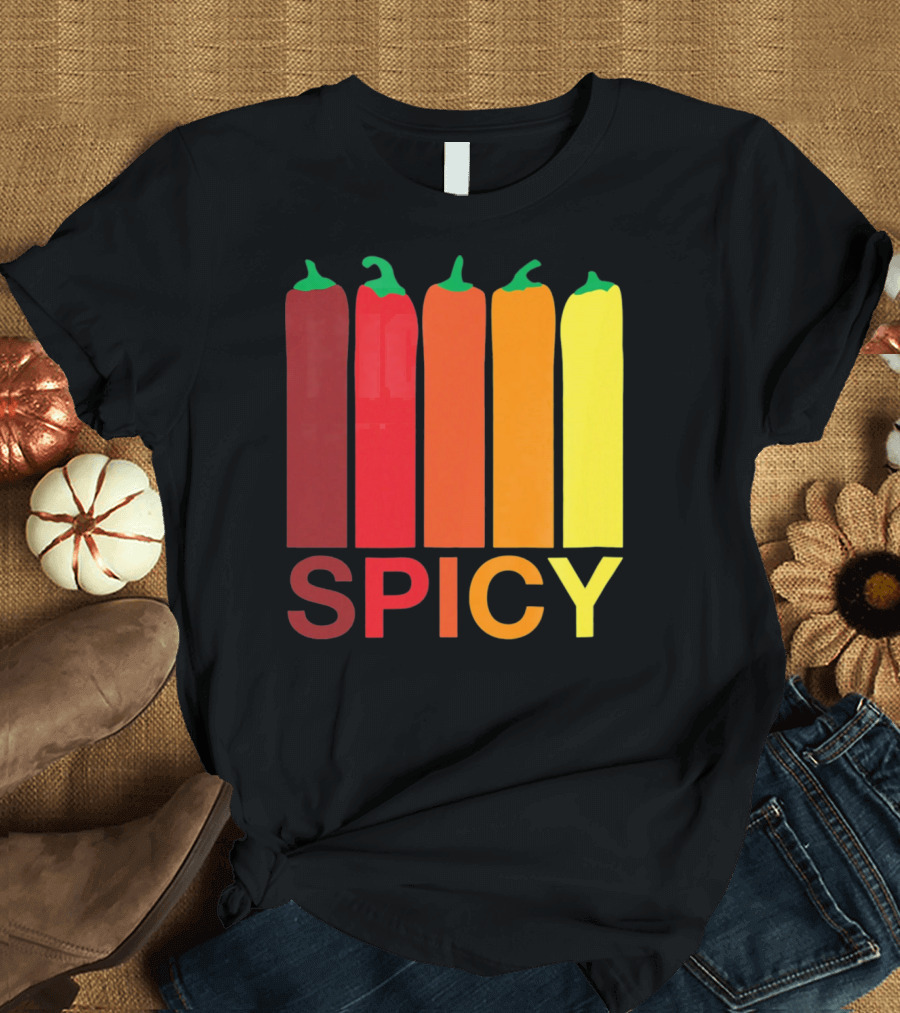 Hannah Hart Spicy Peppers Multicolor T-Shirt