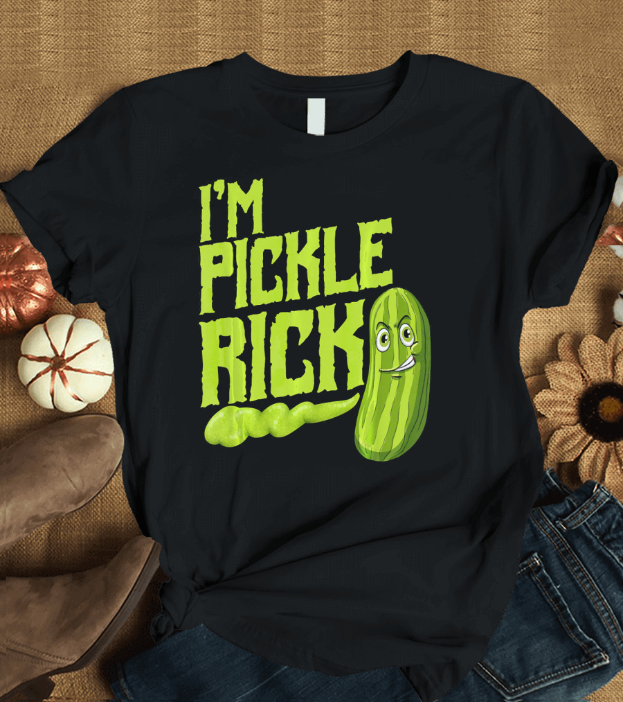 I'M PICKLE RICK Green Pickle Face T-Shirt