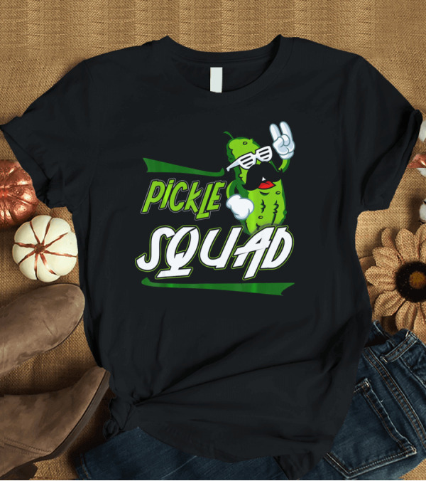 T-Shirt: Pickle Squad Great Pickles Lover Retro Cool Mustache Rocker T-Shirt Pickle Squad Great Pickles Lover Retro Cool Mustache Rocker T-Shirt