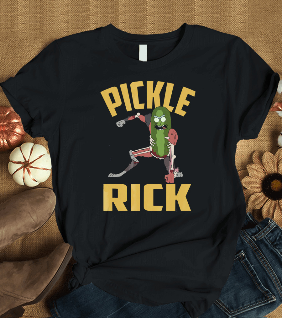 Pickle Rick Punch Rick and Morty Iconic Character Appeal T-Shirt