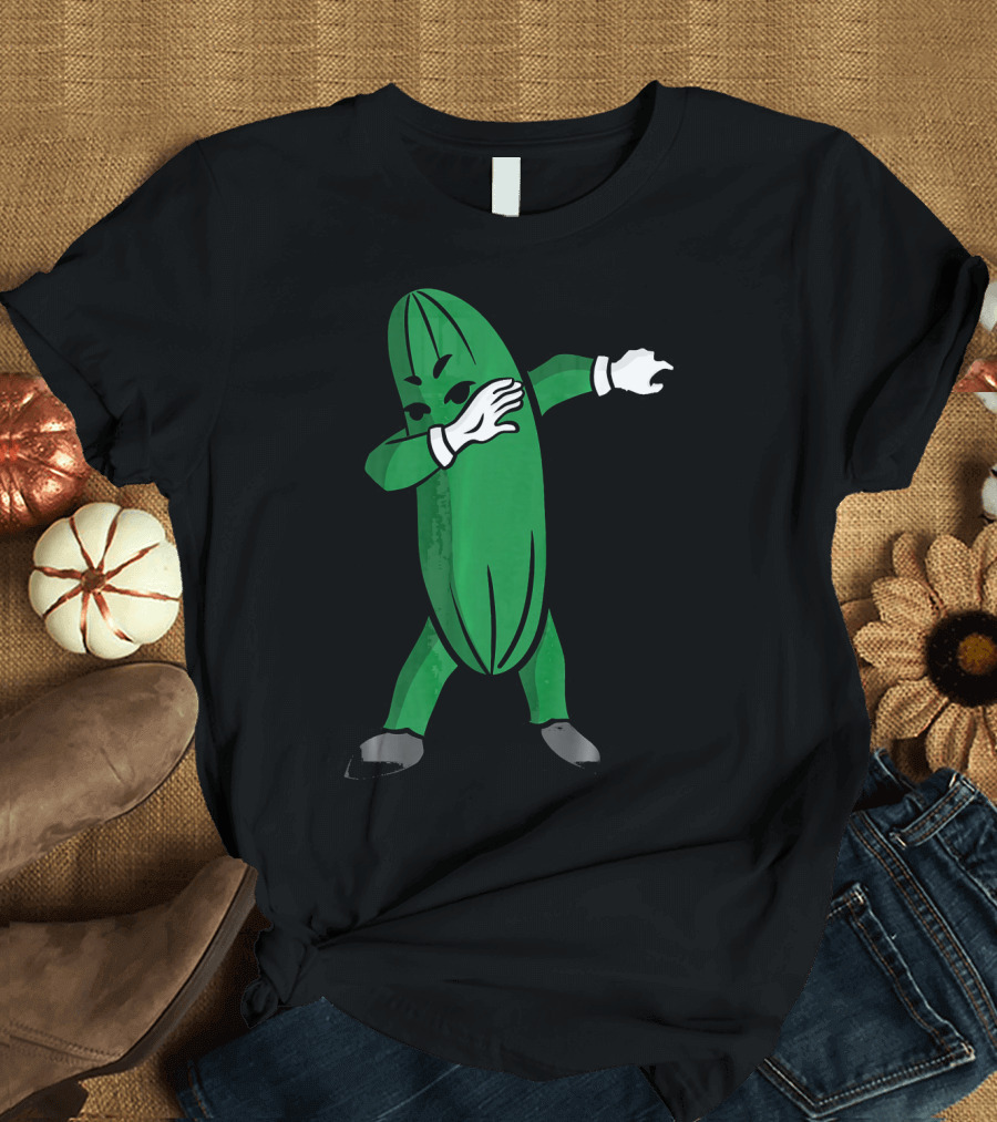 Dabbing Pickle Dance Cartoon T-Shirt