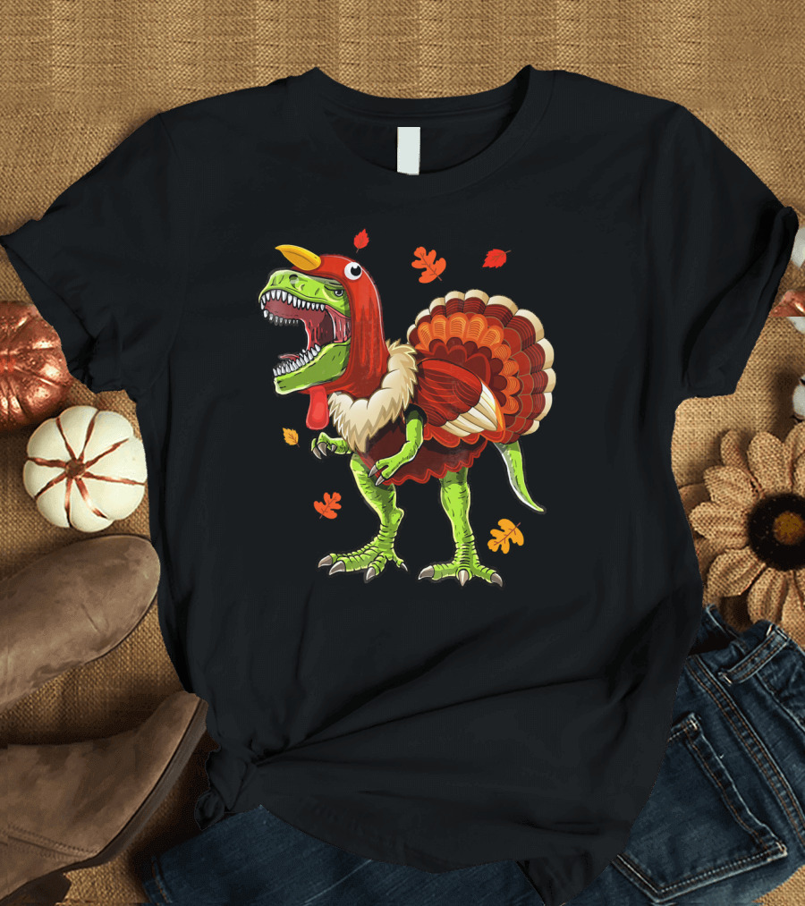T Rex Dinosaur Thanksgiving Turkey Costume Fun T-Shirt