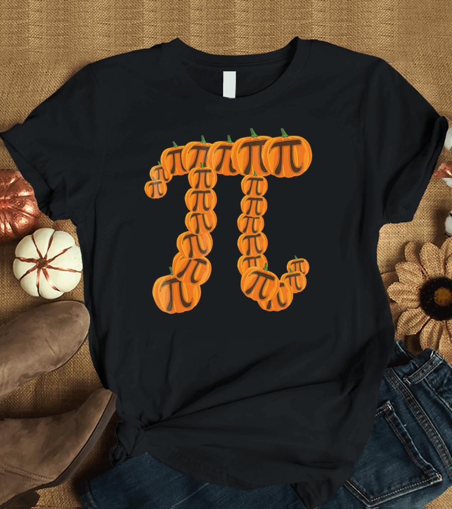 Pumpkin Pi Math Symbol Halloween Puns T-Shirt
