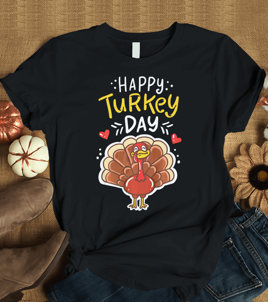 Happy Turkey Day Thanksgiving Festive T-Shirt