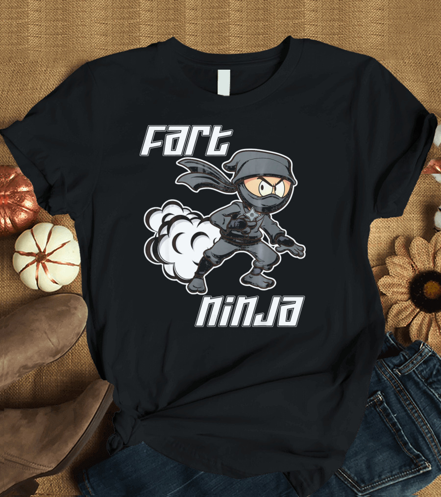 Funny Fart Ninja Farting Joke Ninja T-Shirt