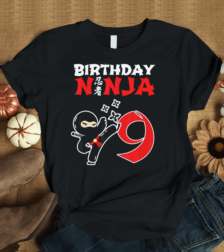 Birthday Ninja 9 Party Favor T-Shirt