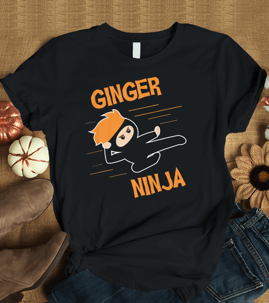 Ginger Ninja Red Hair Funny Kick T-Shirt