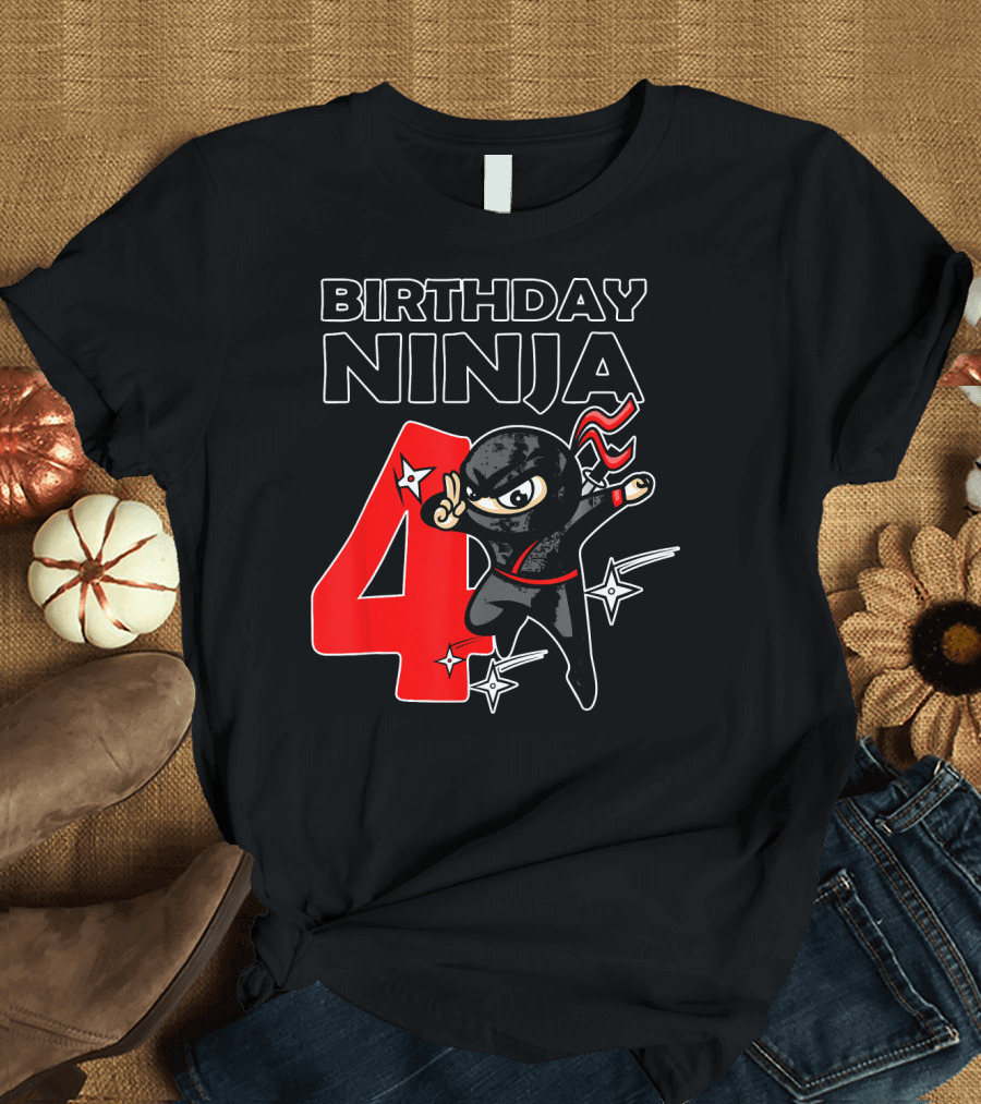Birthday Ninja 4 Year Old T-Shirt