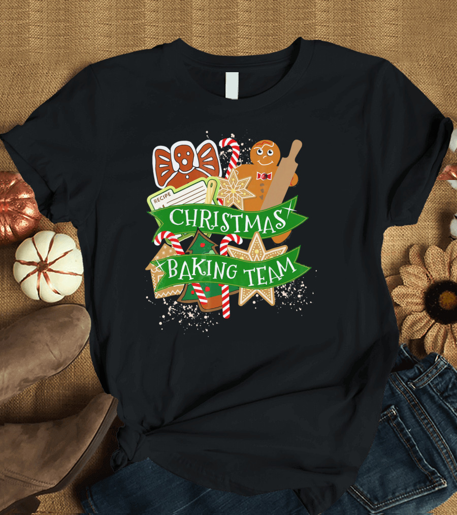 Christmas Baking Team Gingerbread Recipe Holiday Cook Gingerbread House Candy Canes T-Shirt