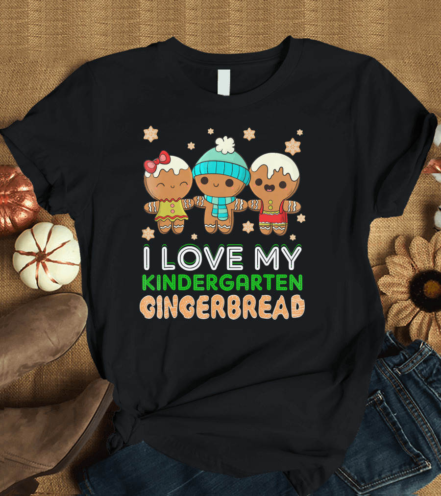 I Love My Kindergarten Gingerbread T-Shirt
