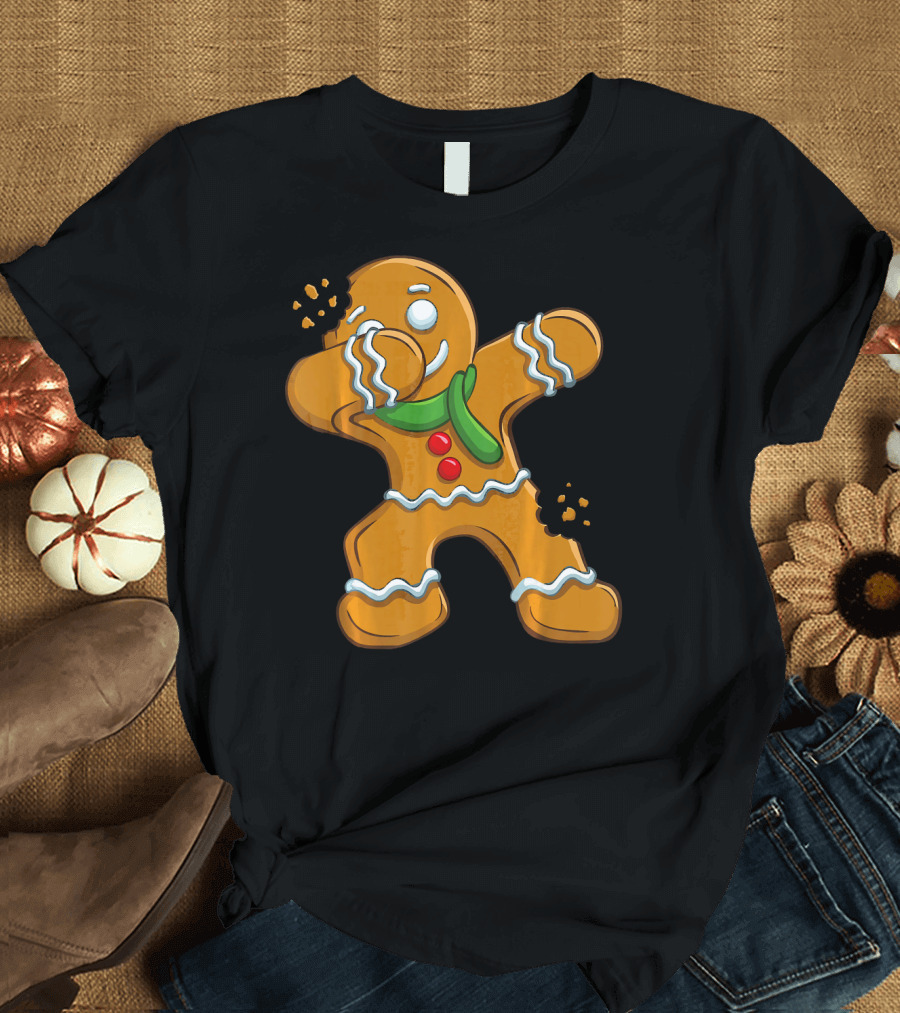 Dabbing Gingerbread Man Christmas Cookies Dance T-Shirt
