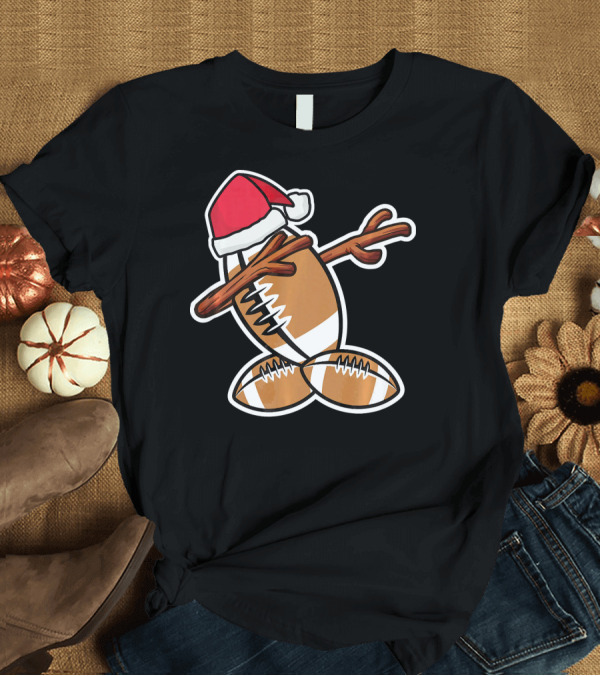 T-Shirt: Dabbing Christmas Football Snowman T-Shirt Dabbing Christmas Football Snowman T-Shirt