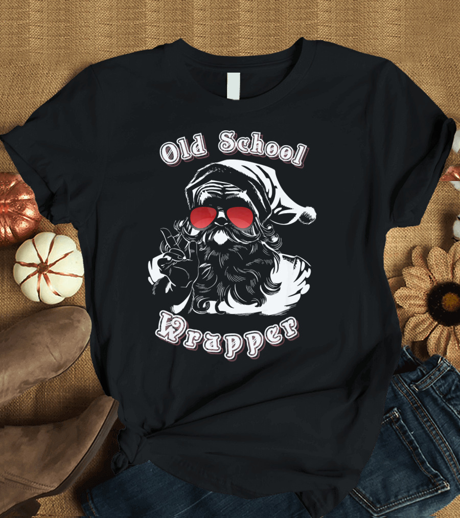 Old School Wrapper Santa with Sunglasses T-Shirt