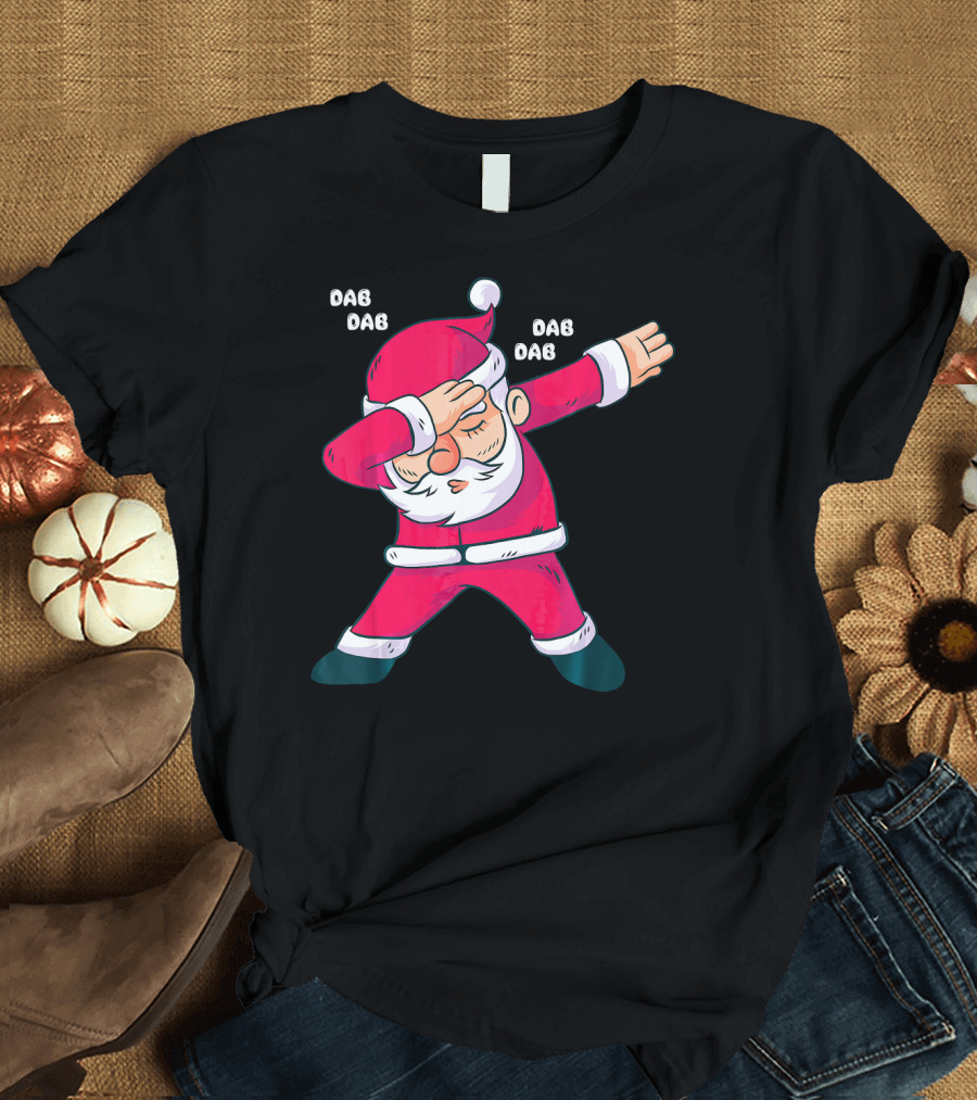 Dab Dab Dab Christmas Dabbing Santa Fun T-Shirt