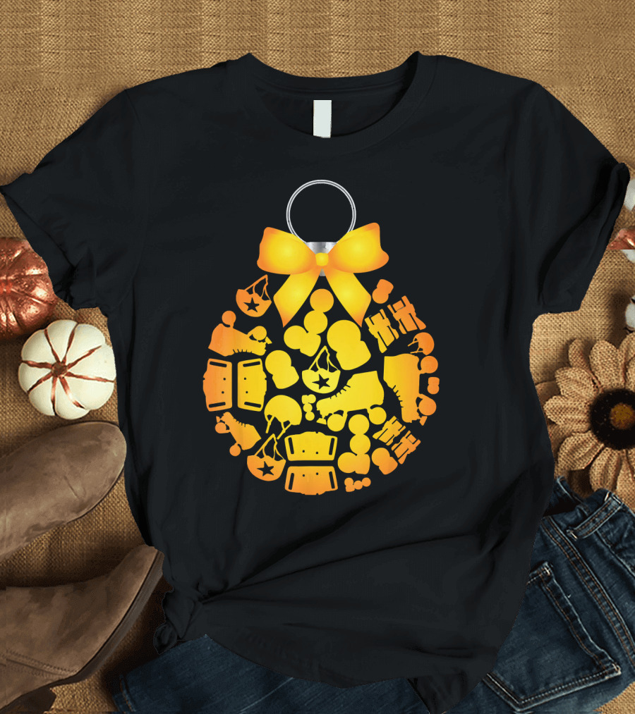 Roller Derby Christmas Tree Ornaments Skates and Helmets T-Shirt