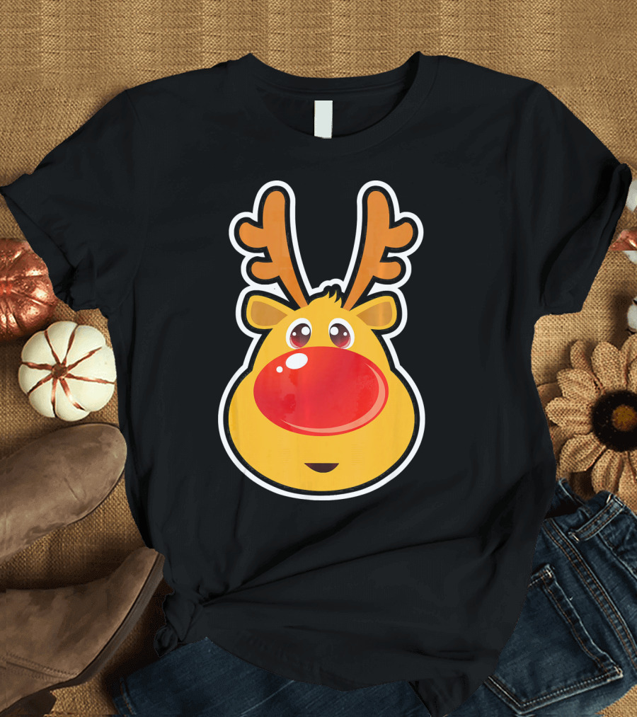 RUDOLPH Red Nose Reindeer Santa Iconic Character T-Shirt