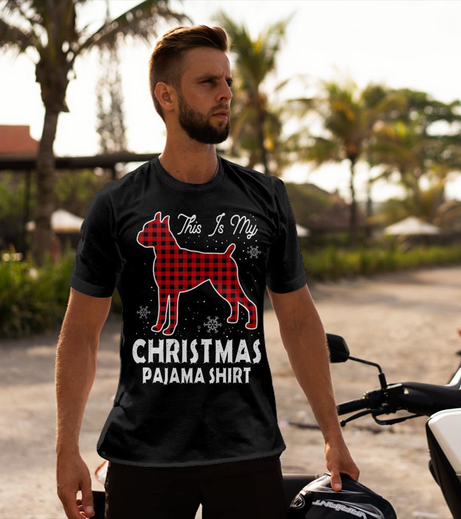 This Is My Christmas Boxer Dog Pajama T-Shirt